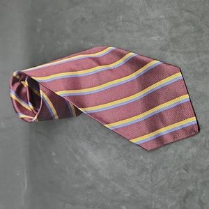 Harold powell striped silk tie